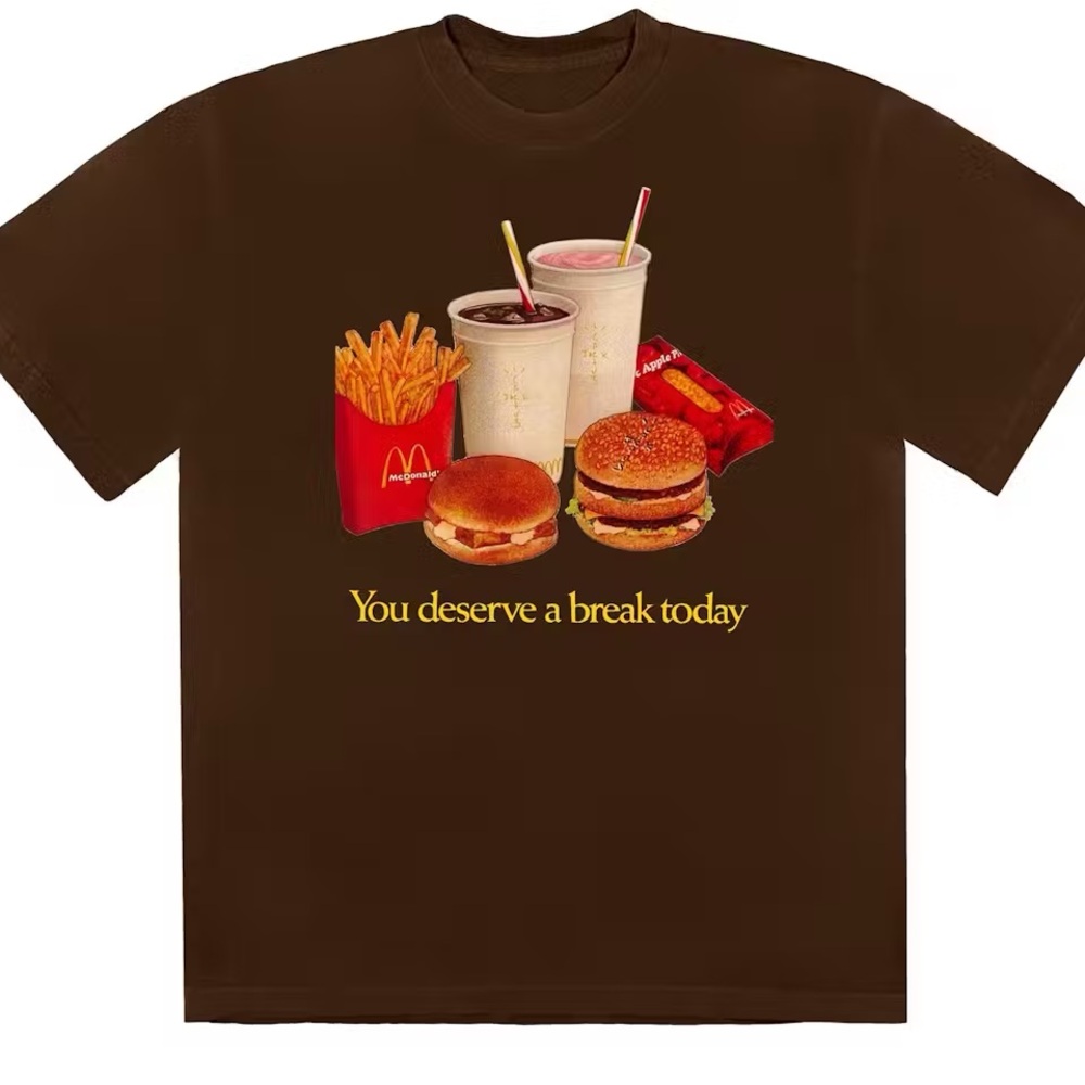 Travis Scott x McDonald's Deserve A Break T-shirt